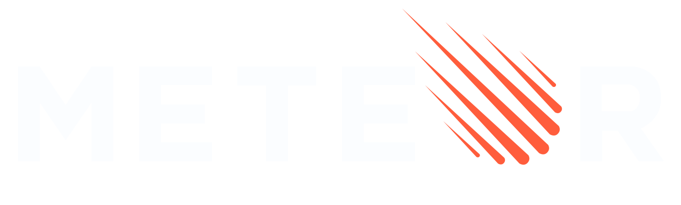 Light (white text) Meteor logo